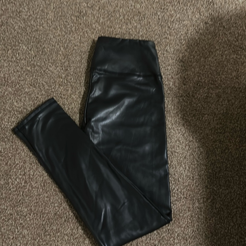 Hollister -  Size Medium - Pleather Pants - (Color) Black